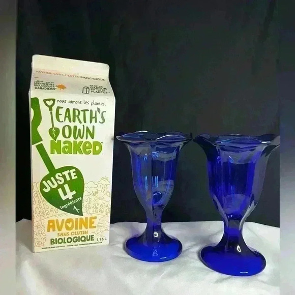 2-Cobalt Blue, Fountain Ware sundae glasses - Picture 3 of 3